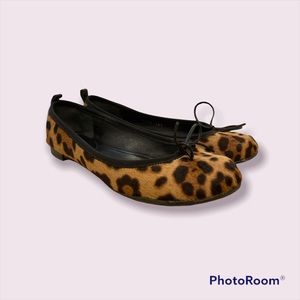 Gucci pony hair leather flats